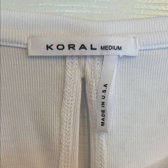 Koral Elegant White Long Sleeve Loose Fit Athletic Top - Picture 2 of 8
